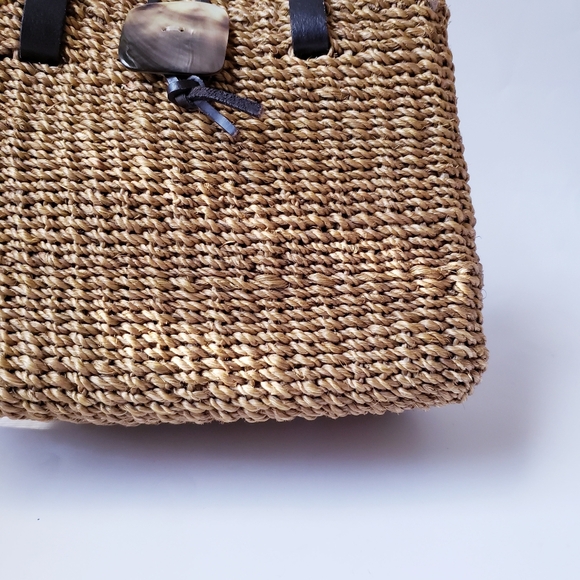 Vintage Straw Tan Mini Handbag - Picture 8 of 15